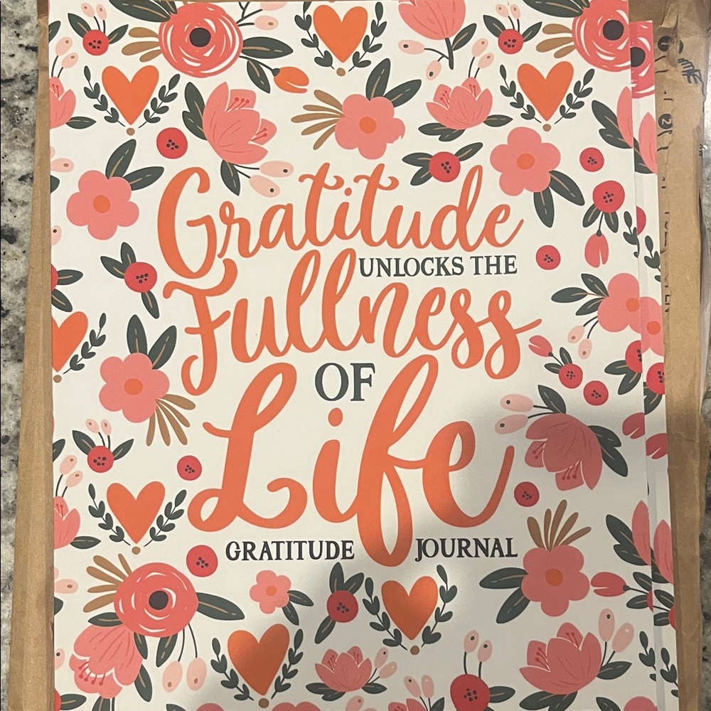 Floral Gratitude Journal - Pink and Orange